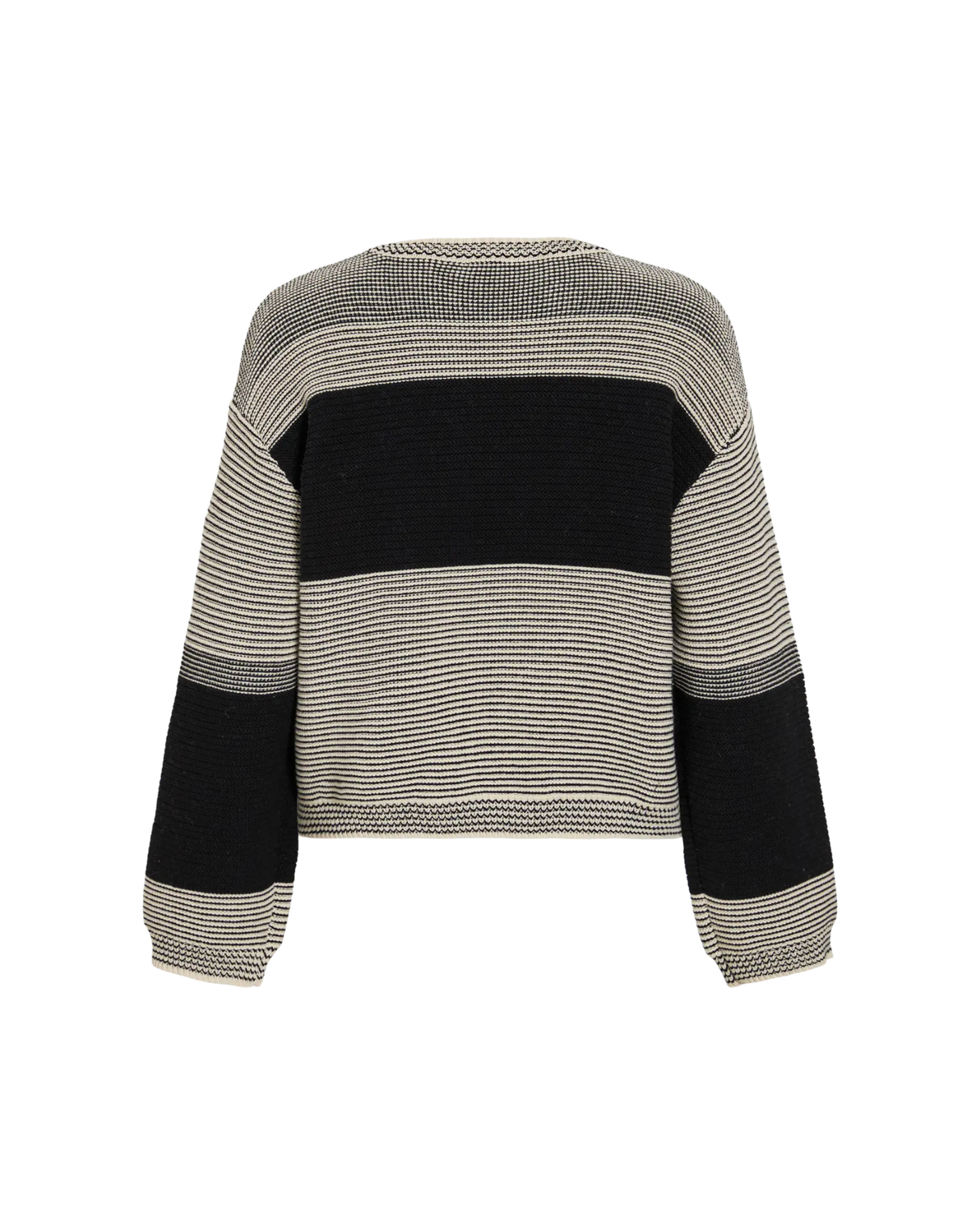 Sort - Black Beauty/Birch - Vila - Striktrøje - 14110358