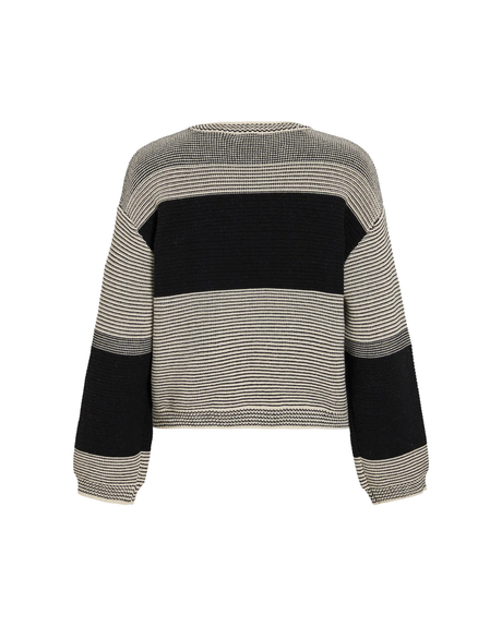 Sort - Black Beauty/Birch - Vila - Striktrøje - 14110358