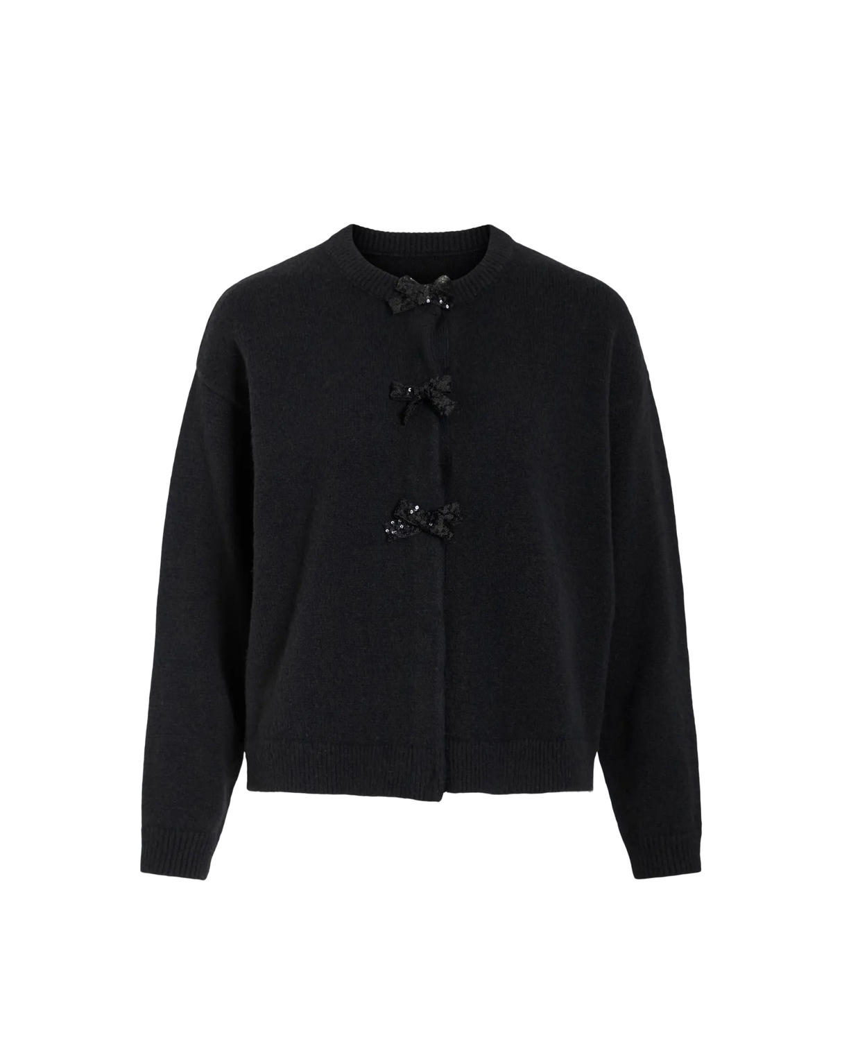 Sort - Black Beauty/DTM BOW - Vila - Cardigan - 14110465