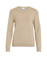 Sand - Natural Melange - VILA - Strik - 14110910