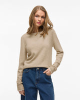 Sand - Natural Melange - VILA - Strik - 14110910