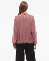 Lyserød - Rose Brown - Vila - Bluse - 14111259