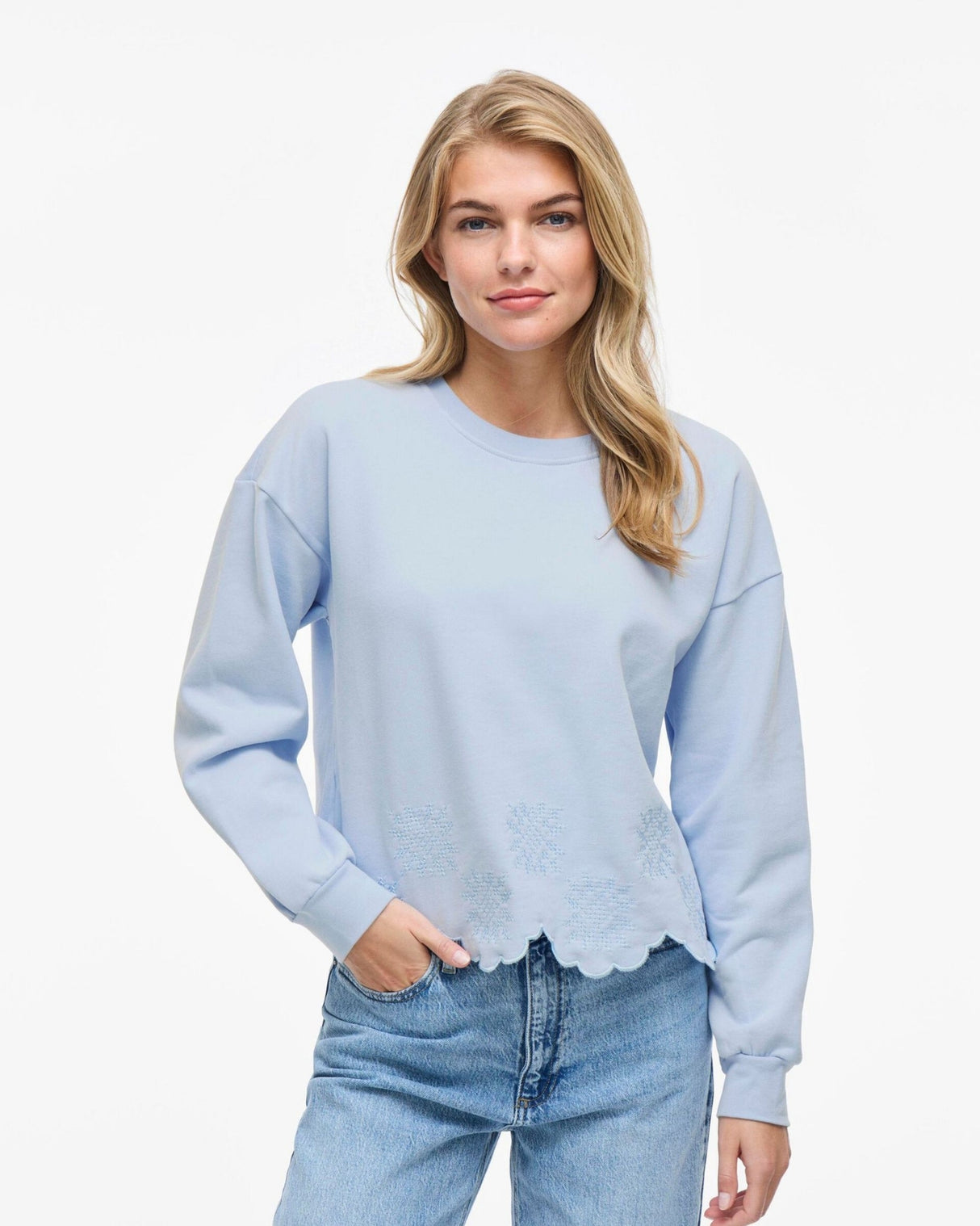 Blå - Kentucky Blue - Vila - Sweatshirt - 14111837