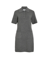 Grå - Medium Grey Melange - Vila - Polo strikkjole - 14114430