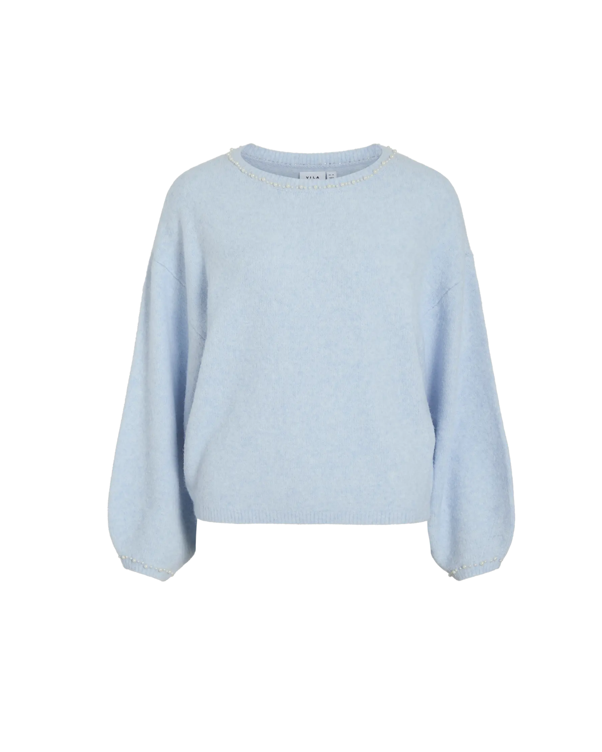 Lyseblå - Winter sky - Vila - Striktrøje - 14114992