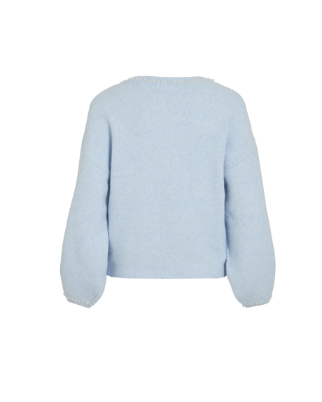 Lyseblå - Winter sky - Vila - Striktrøje - 14114992