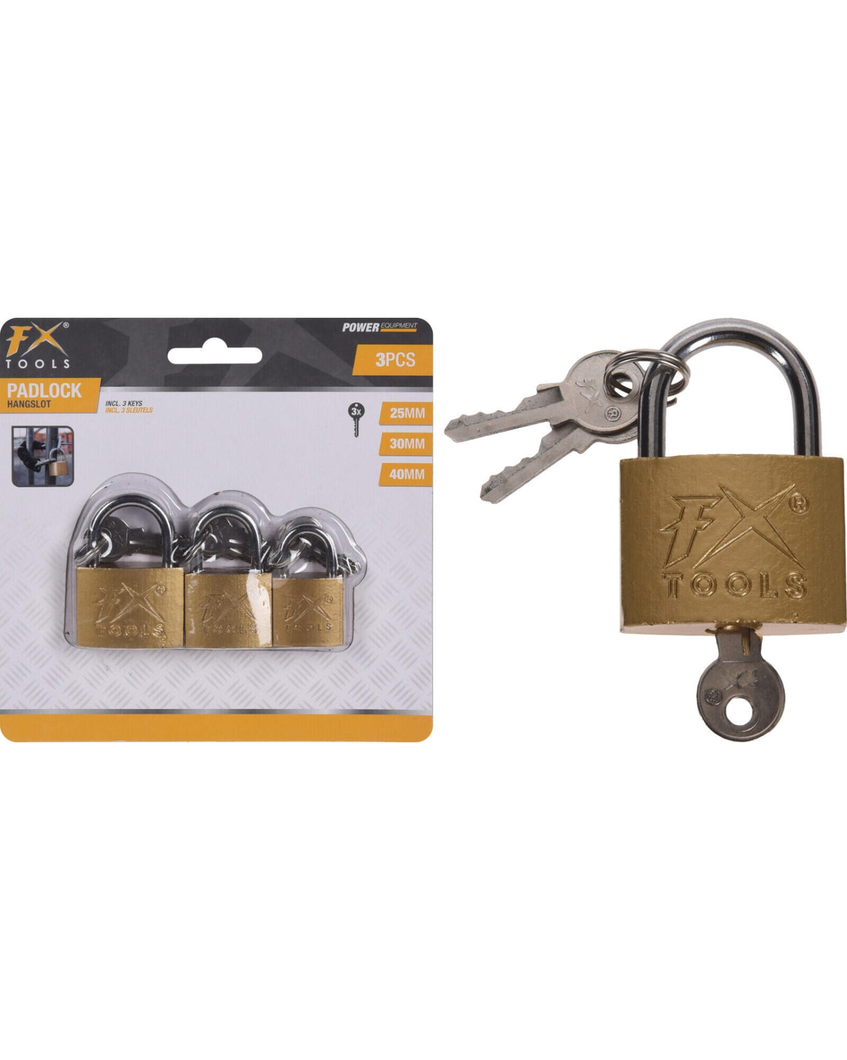 Hængelåse 3 stk