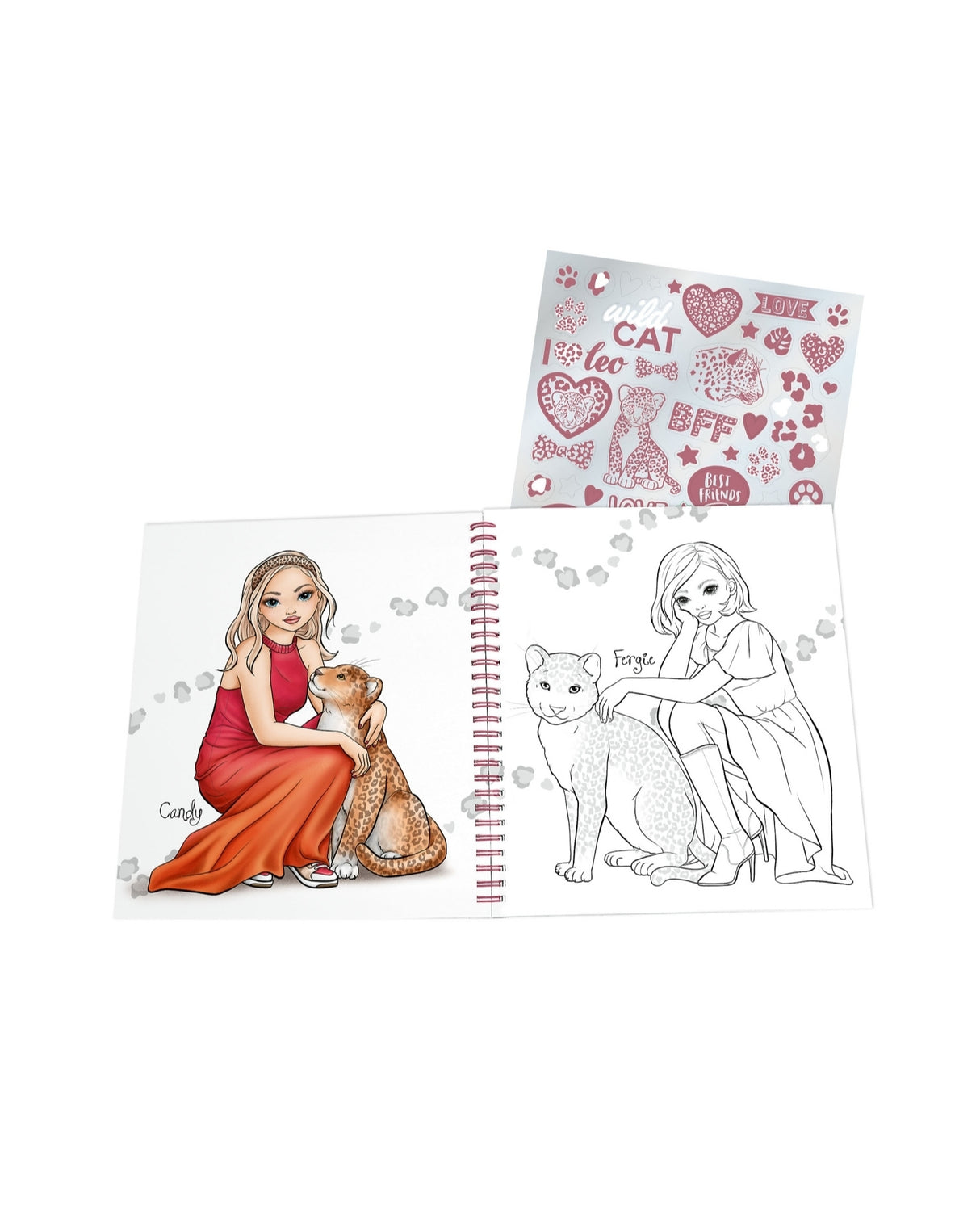 TOPModel Malebog med pallietter LEOHEART