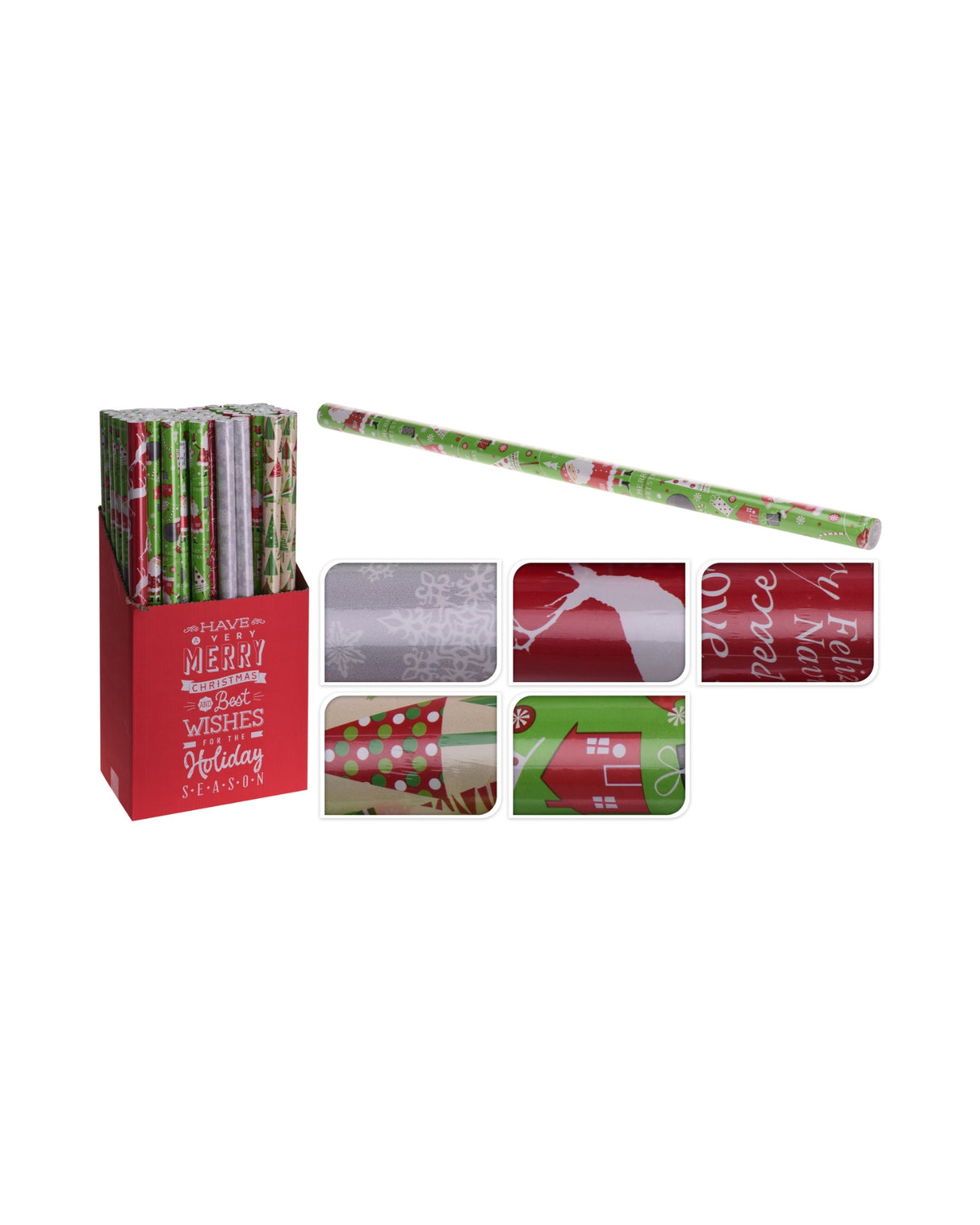 Gift wrap 70x200 cm 1 roll - Christmas motif