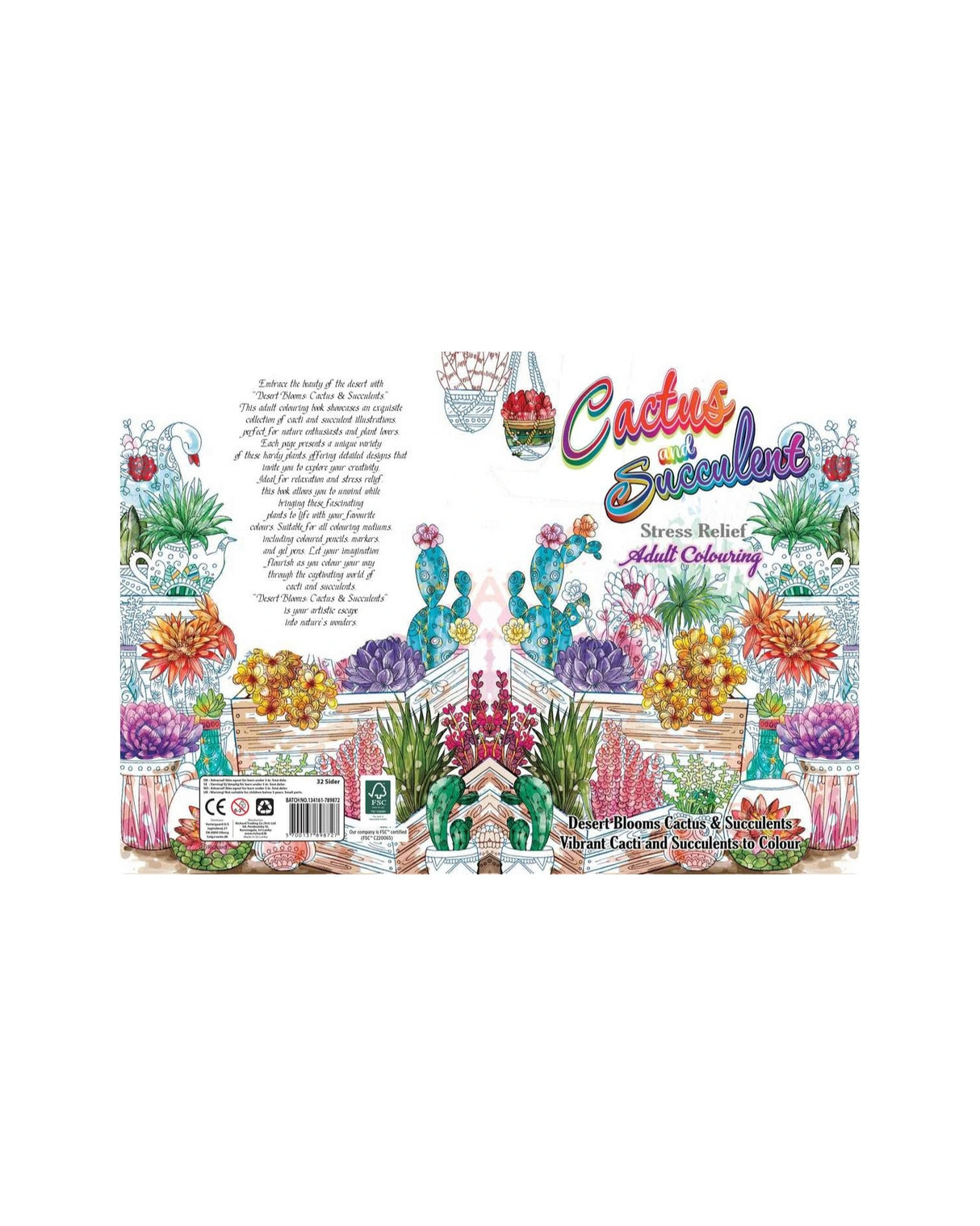 Malebog A4 Cactus & Succulent 32 sider