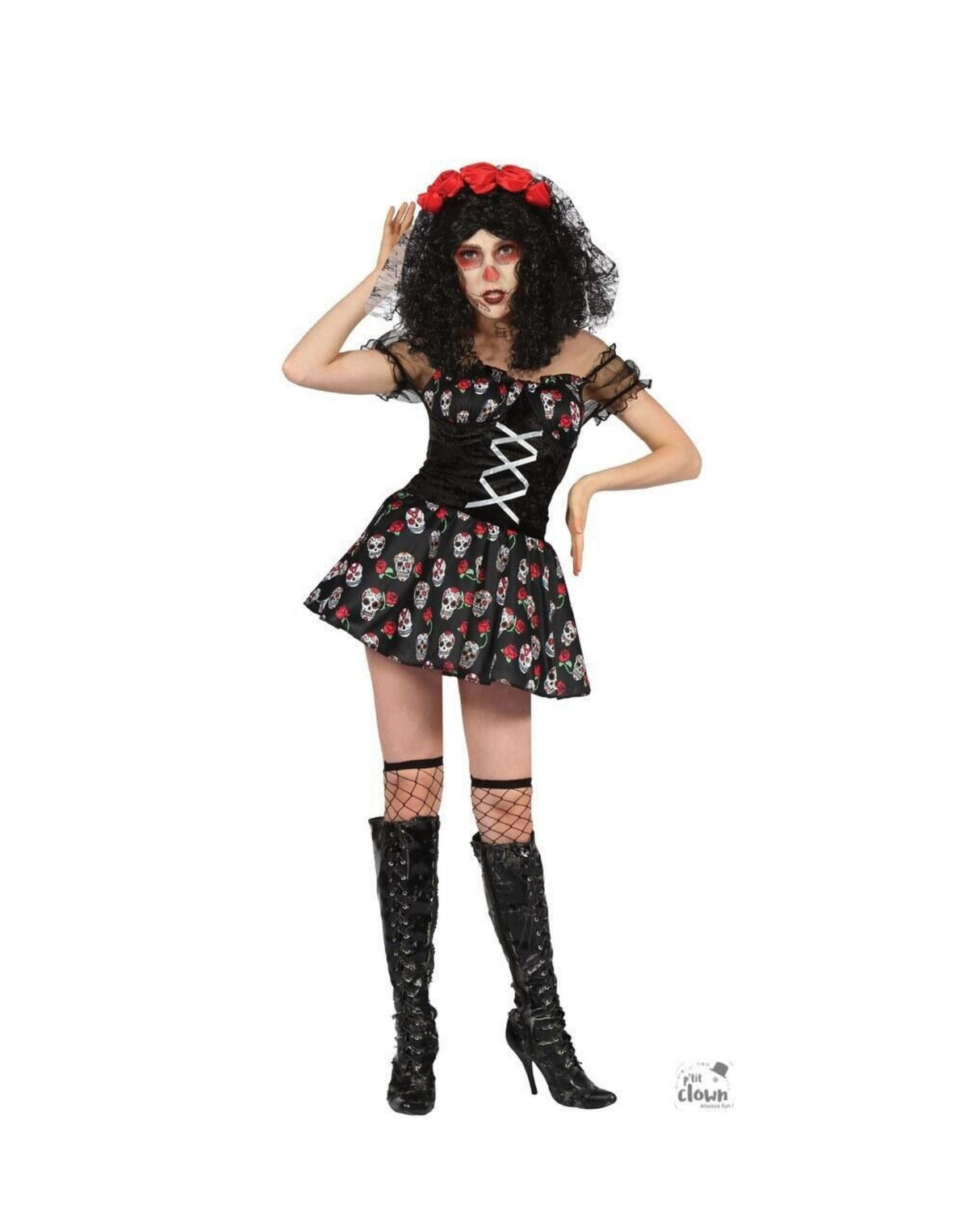 Day of the dead kostume S/M - Voksen