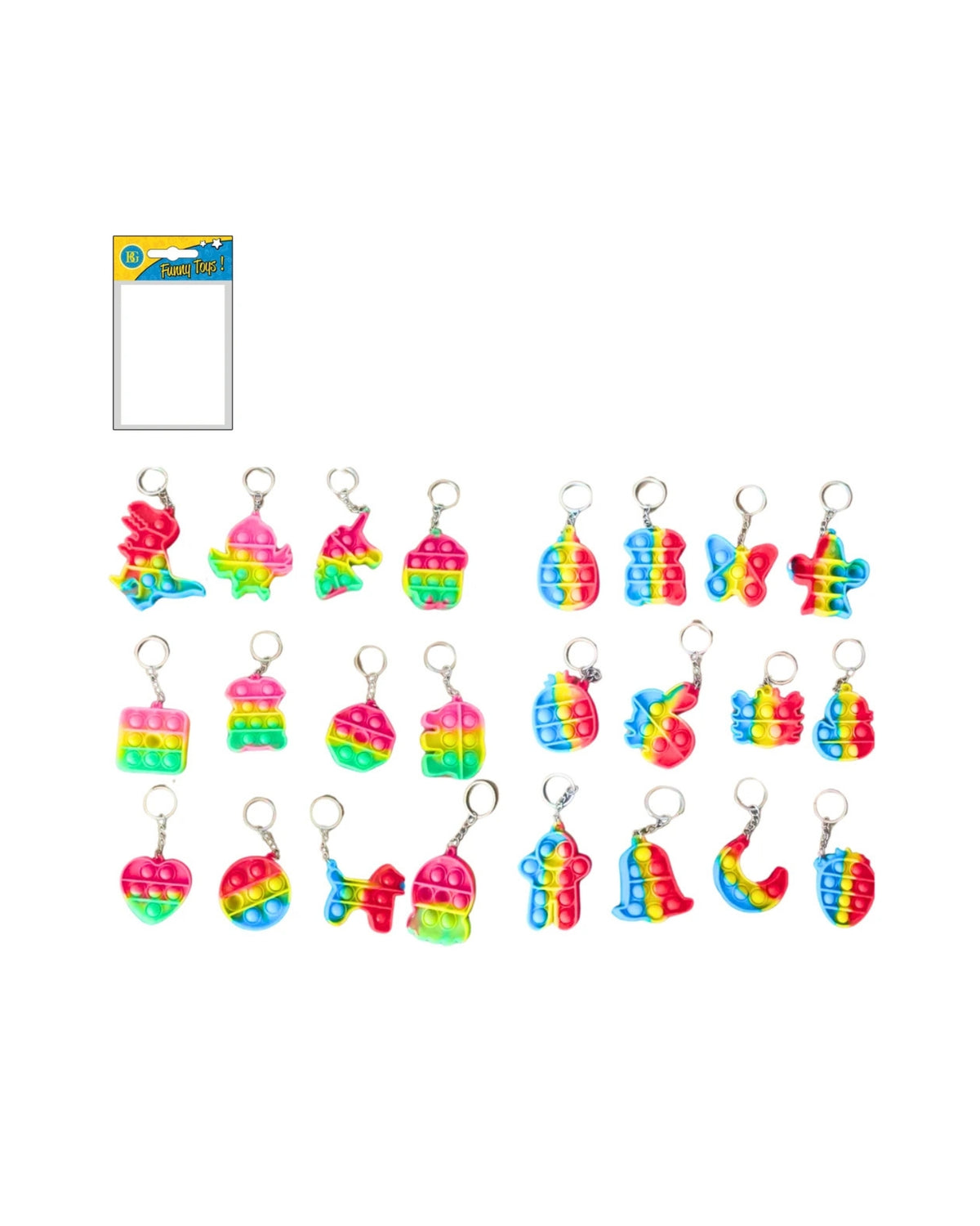 Pop It Patience Spil med Nøglering – 5 cm
