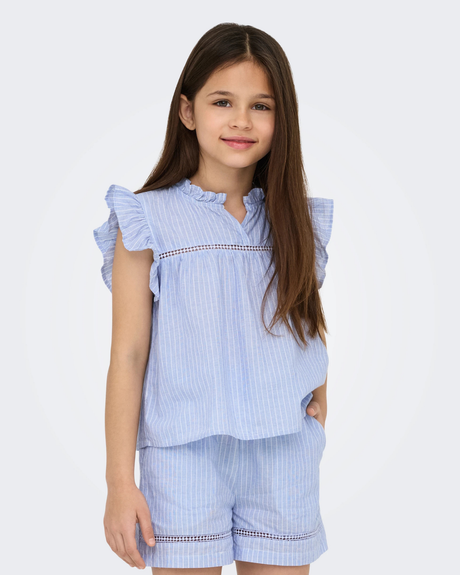 Blå - Cashmere Blue - White - ONLY - Top - 15345850