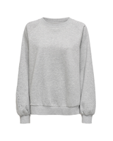 Grå - Light Grey Mela/Silver Rhin - Only - Sweatshirt - 15345897
