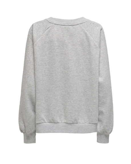 Grå - Light Grey Mela/Silver Rhin - Only - Sweatshirt - 15345897