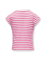 Hvid - Cloud Dancer - Only - T-shirt - Striber - 15346220