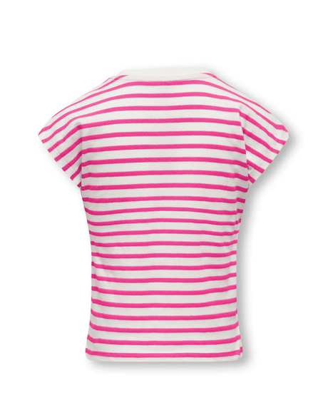 Hvid - Cloud Dancer - Only - T-shirt - Striber - 15346220