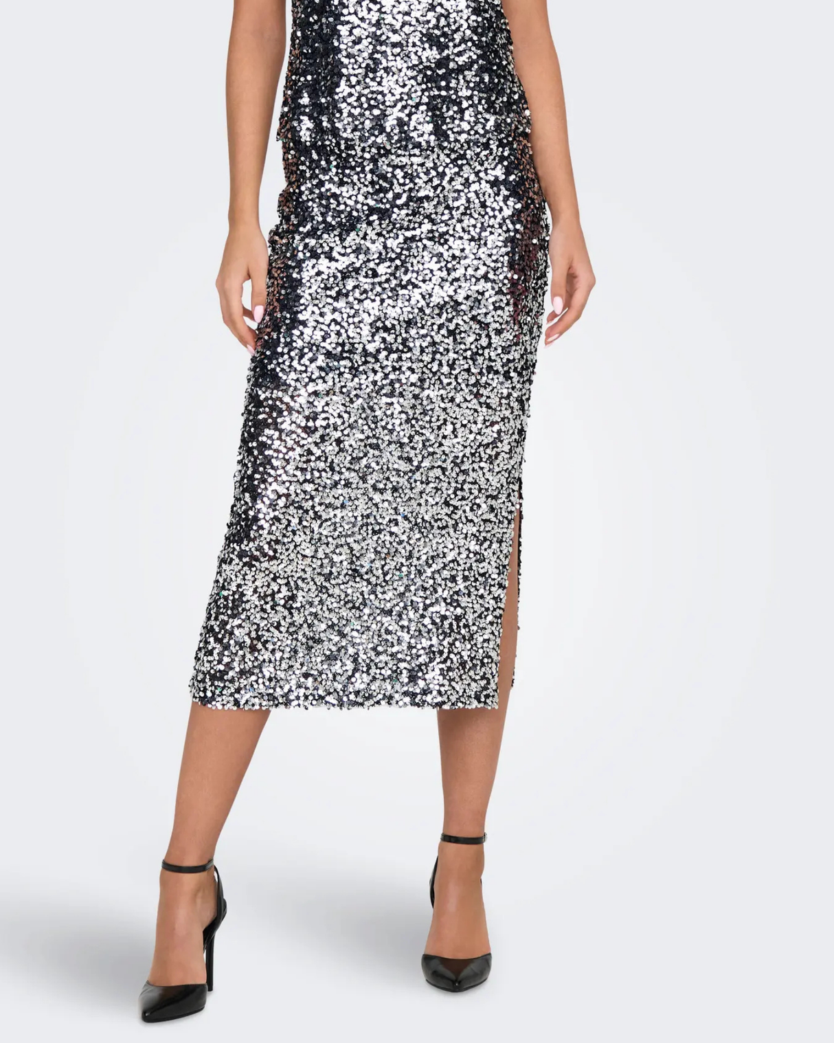 Sølv - silver - JDY - nederdel med pailletter -  15352971