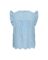 Blå - Soft Chambray/Emb - Only - Top - 15367085