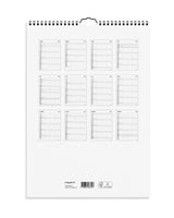Familiekalender 2026 Black and white 3 kolonner - Fra Mayland