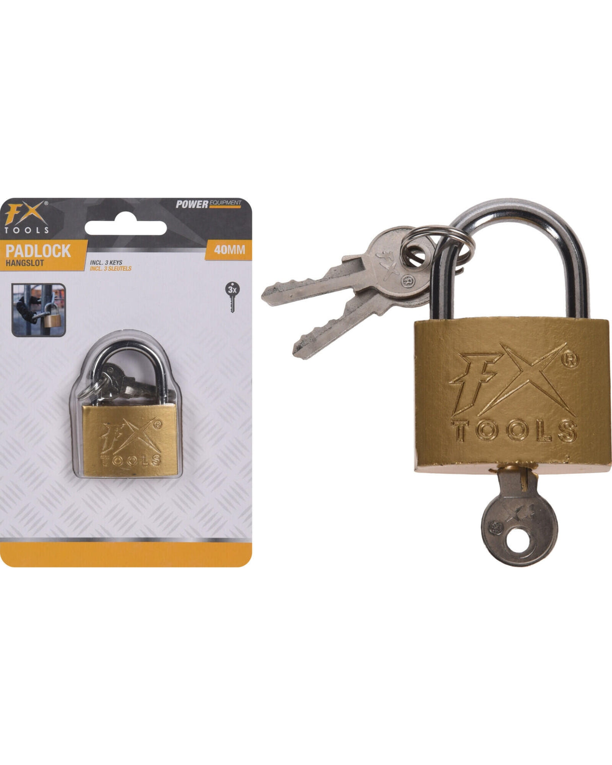 Padlock 40mm with 3 keys