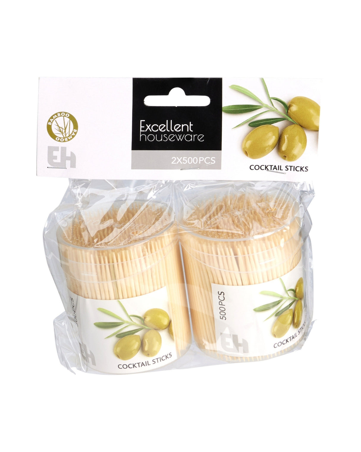 Cocktail pinde 2x500 stk i bambus