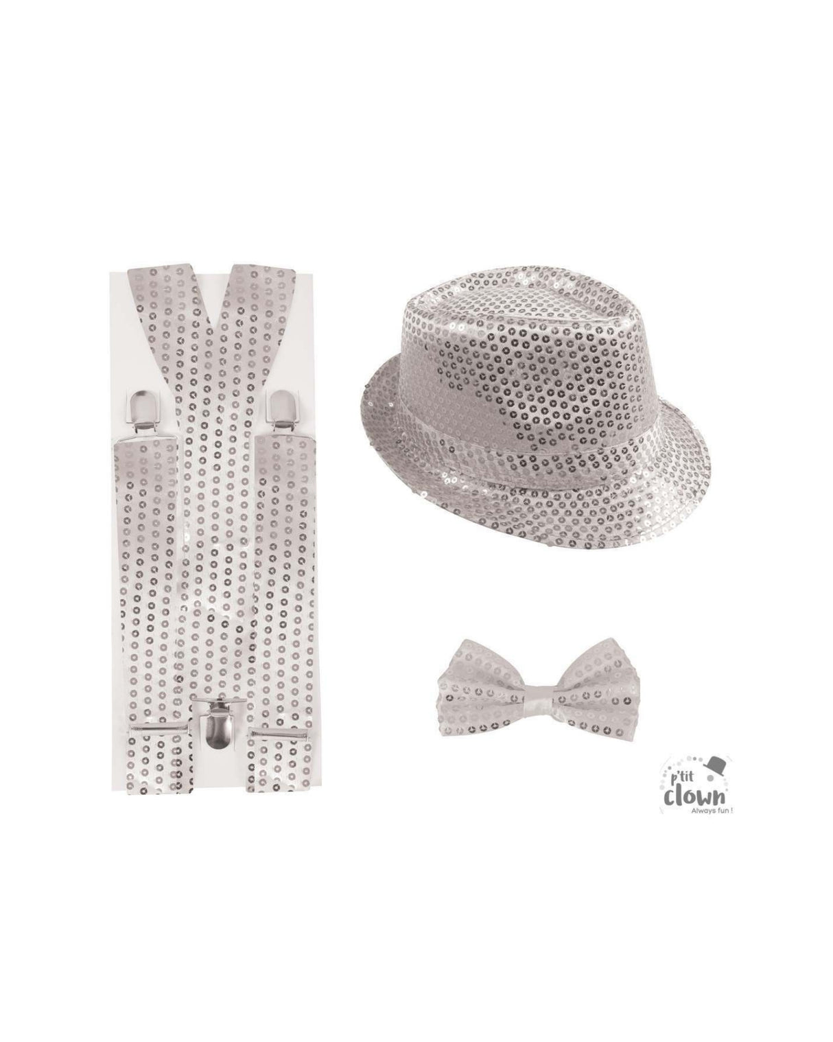 Disco set in silver and sequins