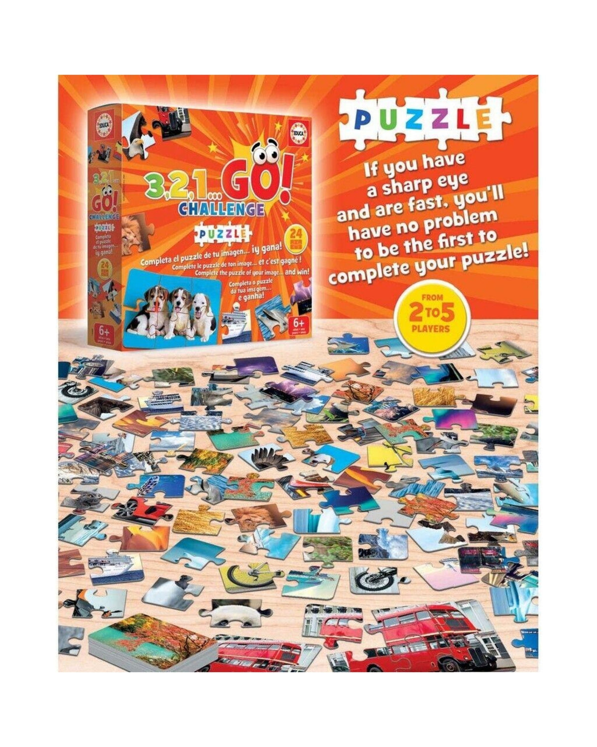 Educa, 3,2,1 Challenge - Go Puzzle