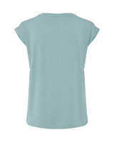 Aqua - Cloud blue -  Pieces - Bluse med guld striber - 17078572