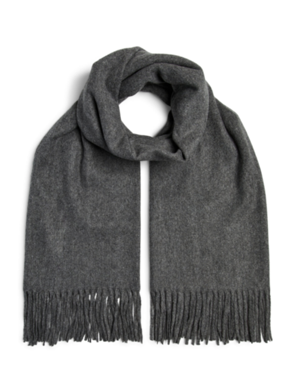 Grå - dark grey melange - Pieces - halstørklæde - uld - 17083758