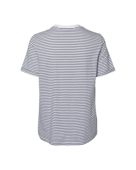 Hvid - Bright White - Pieces - T-shirt - med striber - 17093747