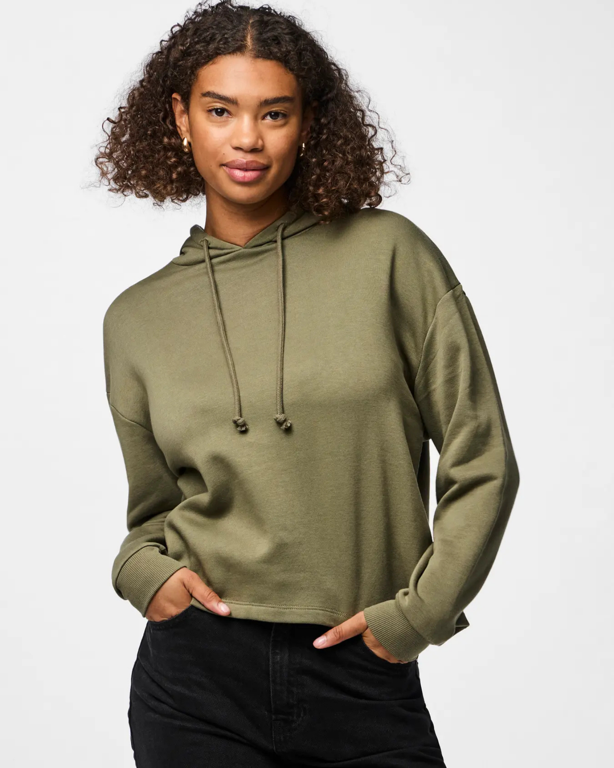 Grøn - Deep Lichen Green - Pieces - Hoodie - 17113437