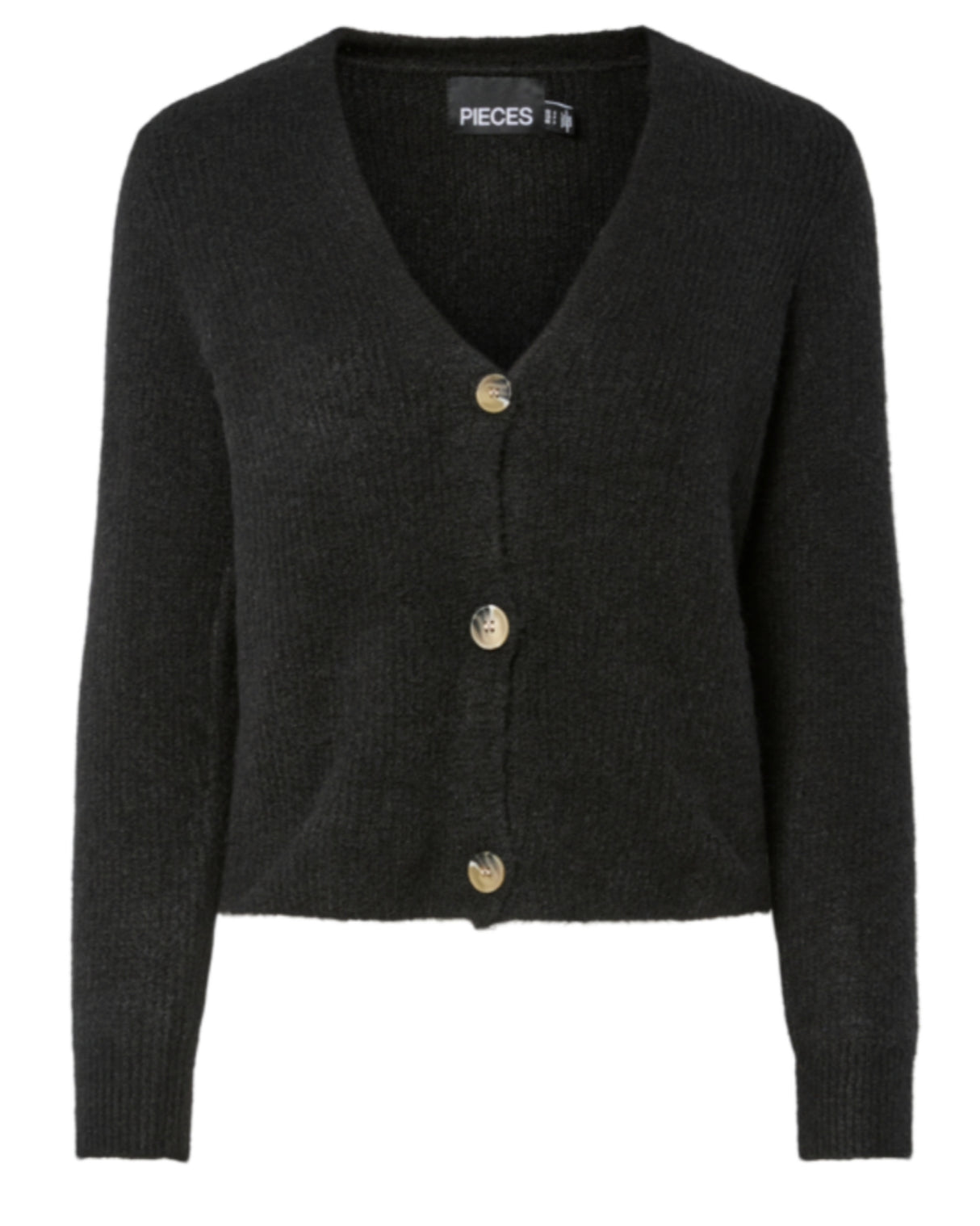 Sort - black - pieces - cardigan - uld - 17114250