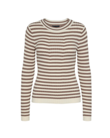 Brun - Fossil/Birch - pieces - Bluse - 17115047