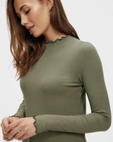 Grøn - Deep Lichen Green - Pieces - Bluse - 17120084