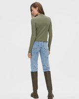 Grøn - Deep Lichen Green - Pieces - Bluse - 17120084