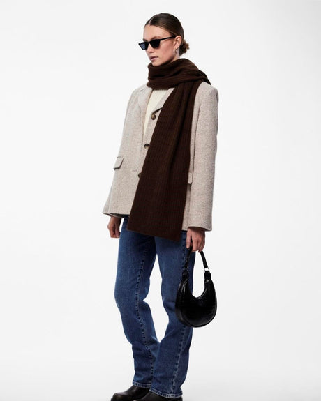 Brun - Chicory Coffee - PIECES - Halstørklæde - uld - 17126883