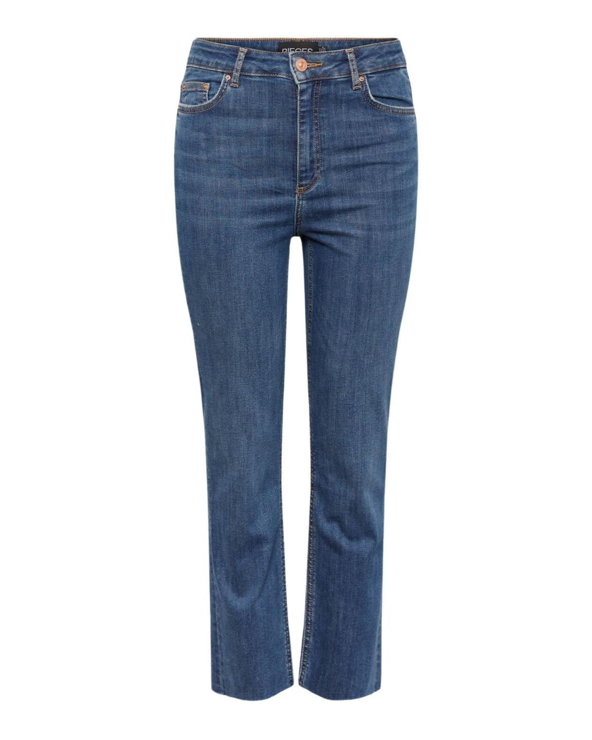 Mellemblå denim PIECES stretchy jeans - 17127360