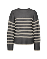 Grå - Dark Grey Melange - Pieces - Strik - 17136138