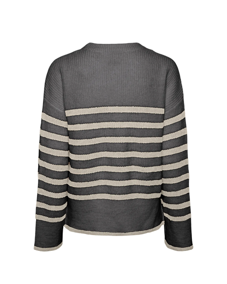 Grå - Dark Grey Melange - Pieces - Strik - 17136138