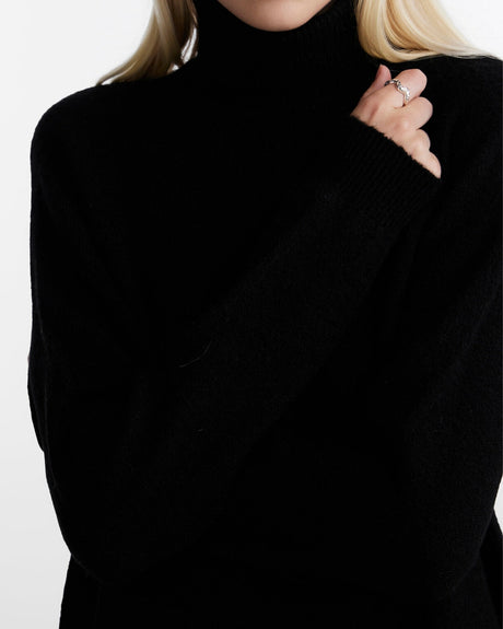 Sort - black  - Pieces - Strik bluse - 17139792