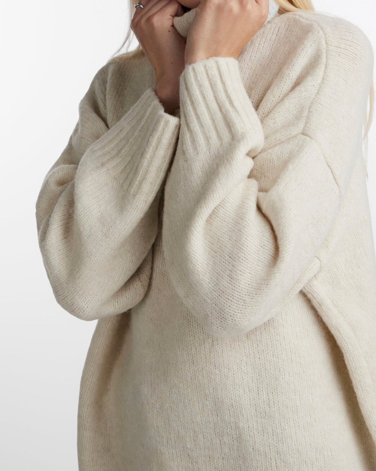 Offwhite - birch - Pieces - strik trøje - uld - 17139848