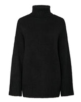 Sort - Black - pieces - striktrøje - uld - 17139848