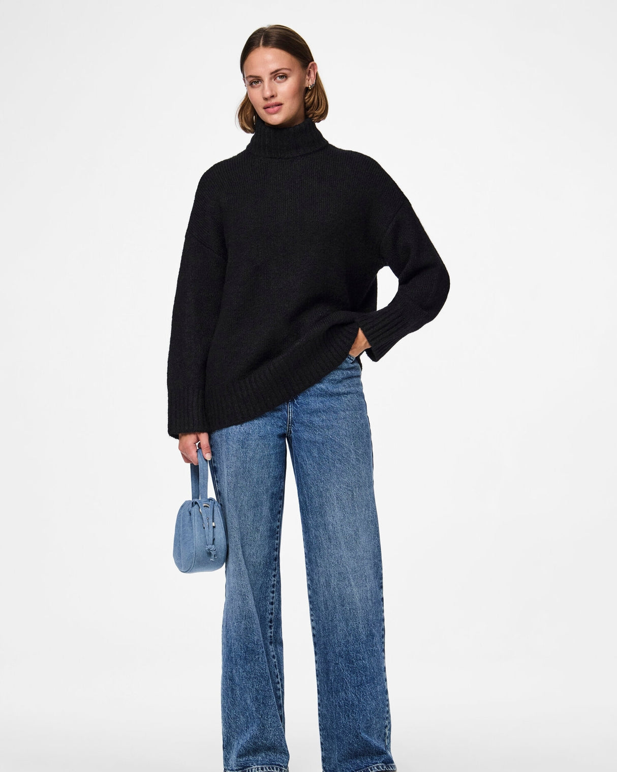 Sort - Black - pieces - striktrøje - uld - 17139848