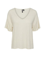 Hvid - Bright White - Gold - Pieces - T-shirt - Striber - 17146304