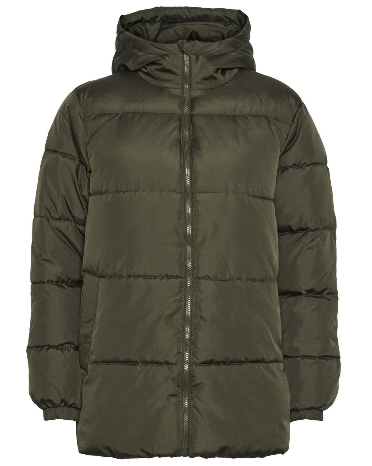 Grøn - Forest Night - PIECES - Puffer - Jakke - 17150938