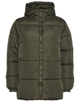 Grøn - Forest Night - PIECES - Puffer - Jakke - 17150938