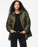 Grøn - Forest Night - PIECES - Puffer - Jakke - 17150938