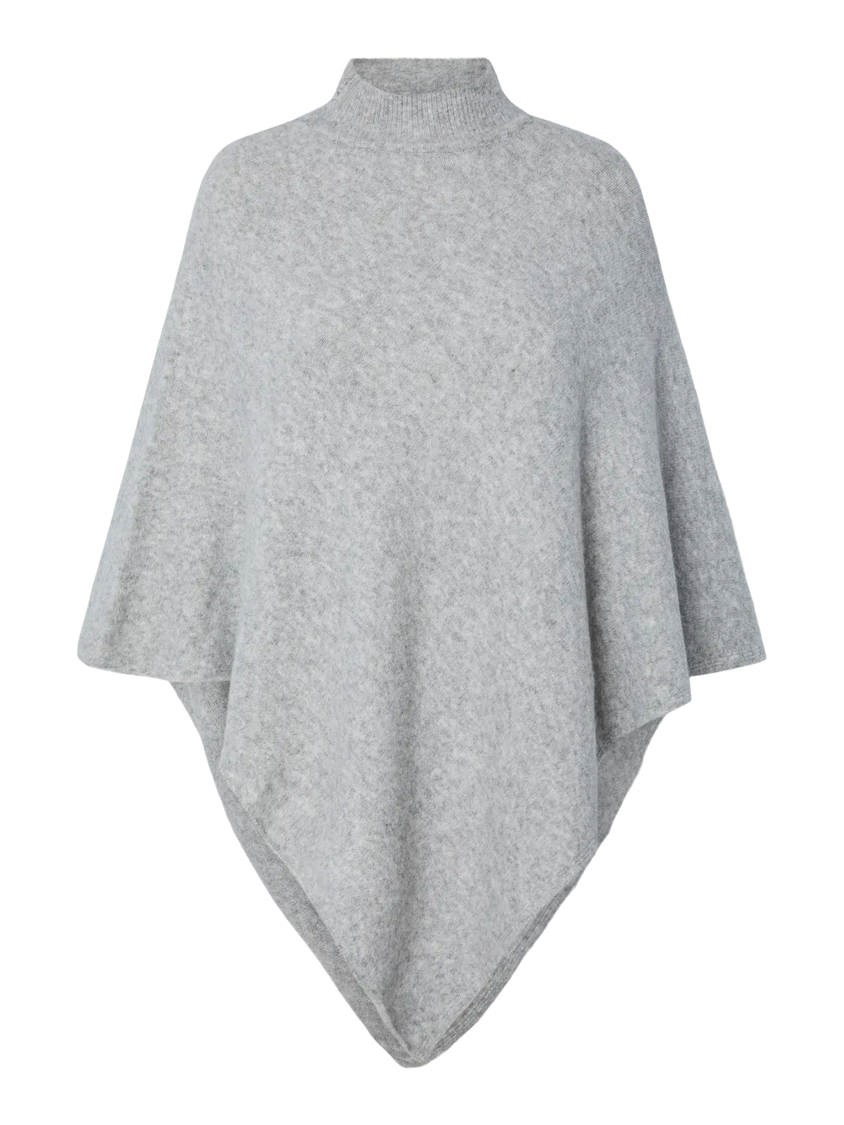 Medium Grey Melange Poncho fra PIECES - 17151030