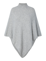 Medium Grey Melange Poncho fra PIECES - 17151030
